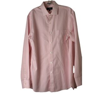 J CREW Shirt Men M 15-15‎ 1/2 Thompson Shirtings Button Up 80's 2 Ply Pink Check